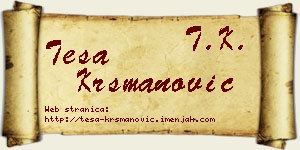 Teša Krsmanović vizit kartica